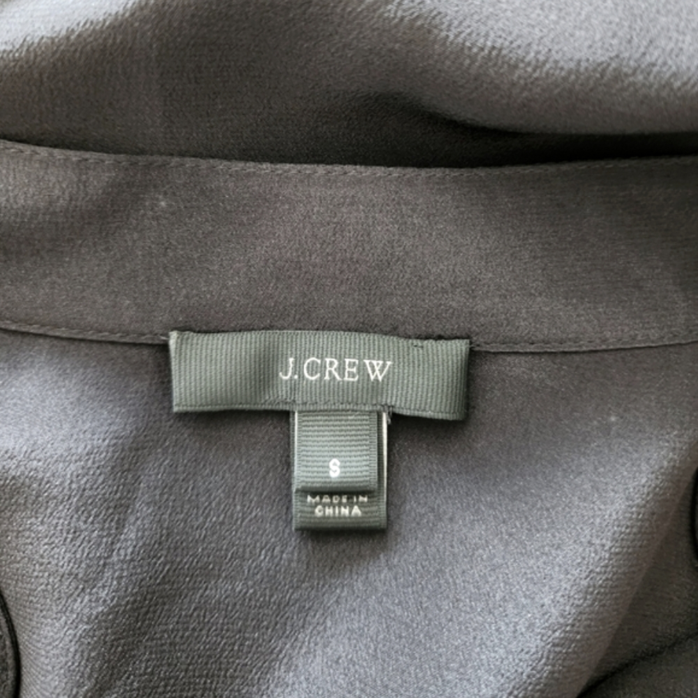 J. Crew Tunic 100% Silk Classic Black  Size S - Picture 14 of 15